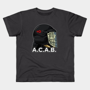 A.C.A.B. Skull riot police art Kids T-Shirt